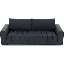 Venesetti Canapé droit 3 places convertible - Gris foncé