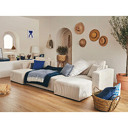 Bestmobilier Topaze canapé panoramique - Beige