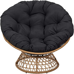 Avis The home deco factory fauteuil pivotant Cancun - noir naturel