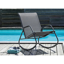 Alizé fauteuil rocking de jardin - Graphite et gris