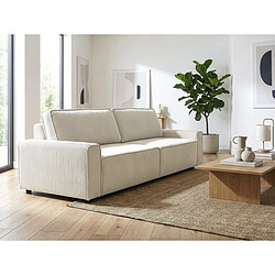Palozi Sofa Canapé convertible en velours côtelé Montaigne -3 places - Beige