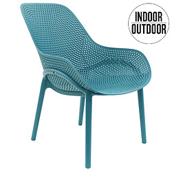 The Home Deco Factory Fauteuil pour table de jardin design Malibu - Bleu