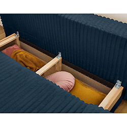Acheter Bestmobilier Cristal - canapé 3 places - convertible avec coffre et grand pouf - en fausse fourrure