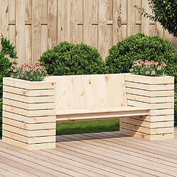 vidaXL Banc avec jardinières 167 cm - Pin massif
