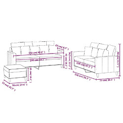 vidaXL Ensemble de canapés - 3 pcs - Jaune pas cher