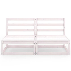 Avis vidaXL Canapé de jardin - Blanc