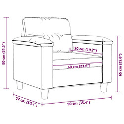 VidaXL Chaise de Canapé Taupe pas cher