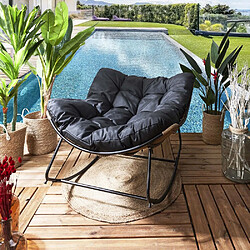 The home deco factory fauteuil de jardin Tulum - Noir