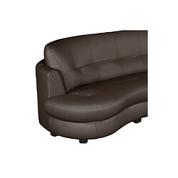 Venesetti canapé droit cuir design - 5 places pas cher