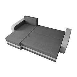 Avis Bestmobilier Harvey - Canapé d'angle réversible 4 places convertible avec coffre en tissu bicolore