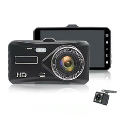 Yonis Dashcam Voiture + SD 8Go Dashcam - Full HD 1080P - Grand angle 170° - Recul - HDR - Écran LCD 4"