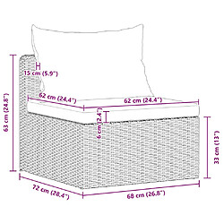 vidaXL Salon de jardin - 3 pcs Gris pas cher