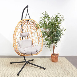 Avis Concept Usine Fauteuil suspendu effet rotin CUZCO