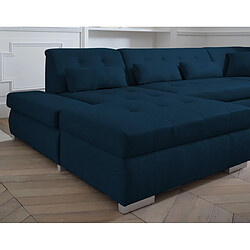 Avis Lisa design Vermont canapé panoramique 7 places - Bleu canard