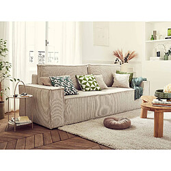 Bestmobilier Dellia canapé 3 places - Beige pas cher