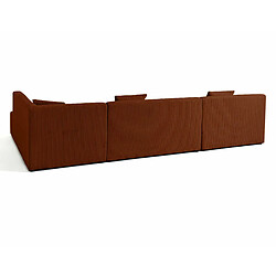 Lisa design Onyx canapé panoramique modulable - Terracotta pas cher