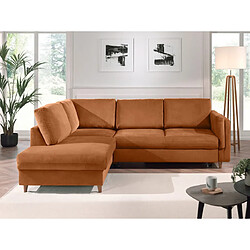 Lisa Design Brooke - canapé d'angle gauche - convertible - 5 places - en velours pas cher