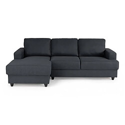 Cstore Canapé d'angle gauche 4 places Paul - Tissu gris anthracite - L 215 x P 140 cm - Fabriqu...