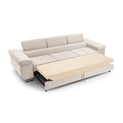 BESTMOBILIER Pablo - canapé 3 places - Beige