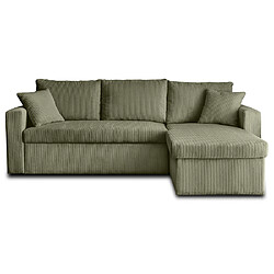 Bestmobilier Cyrus Canapé d'angle réversible 4 places - Vert