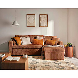 BESTMOBILIER Cyrus - Canapé d'angle réversible 4 places - Terracotta