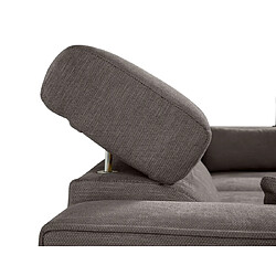 Acheter Bestmobilier Alicante - canapé d'angle réversible convertible avec têtières - coffre - 4 places - en tissu texturé