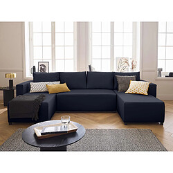 Bestmobilier Regala canapé panoramique - Bleu