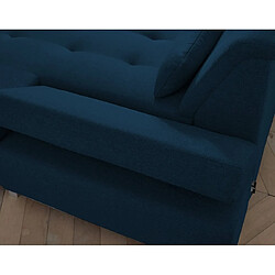 Lisa design Vermont canapé panoramique - Bleu canard pas cher