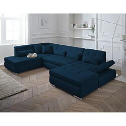 Lisa design Vermont canapé panoramique - Bleu canard