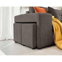 Bestmobilier California - canapé d'angle réversible 4 places - convertible avec coffre, étagère et pas cher