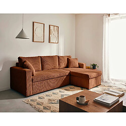 Acheter BESTMOBILIER Cyrus - Canapé d'angle réversible 4 places - Terracotta