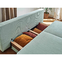 Avis Bestmobilier Cristal - canapé 3 places - convertible avec coffre - en velours côtelé