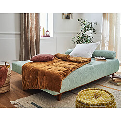 Bestmobilier Cristal - canapé 3 places - convertible avec coffre - en velours côtelé