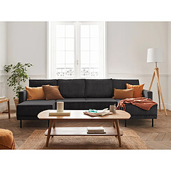 Lisa Design Charlie - Canapé panoramique 7 places - Gris foncé