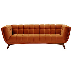 Rendez Vous Deco Mona Canapé 3 places - Velours Orange