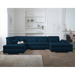 Lisa design Vermont canapé panoramique - Bleu canard