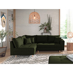 Lisa Design Rune Canapé d'Angle Avec Pouf Vert