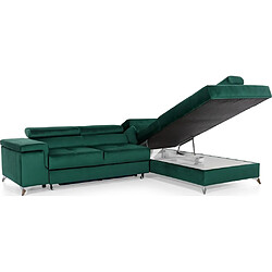 Acheter VENESETTI Erwan - Canapé d'angle convertible - Vert