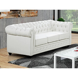 VENTE-UNIQUE Chesterfield - Blanc