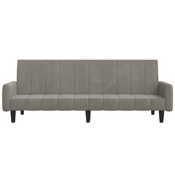 Acheter vidaXL Canapé-lit à 2 places - Gris clair