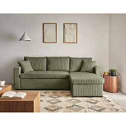Bestmobilier Cyrus Canapé d'angle réversible 4 places - Vert