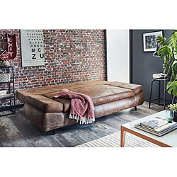 Avis Bestmobilier canapé droit 3 places - Marron