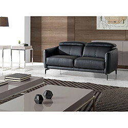 Avis Angel Cerda Canapé 2 places en cuir noir