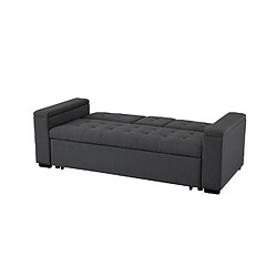Concept Usine Canapé convertible 3 places en tissu gris foncé NOHO pas cher