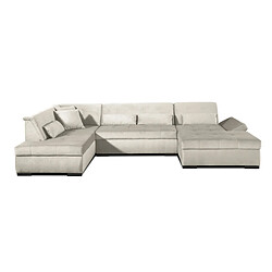 Lisa design Canapé panoramique Vermont - Beige pas cher
