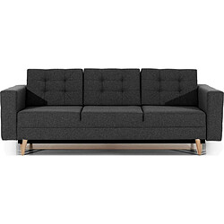 Venesetti canapé droit 3 places - Gris