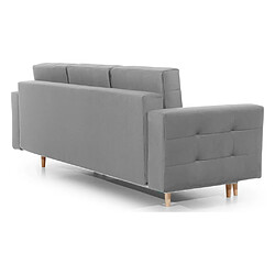 Venesetti Canapé droit 3 places convertible - Gris