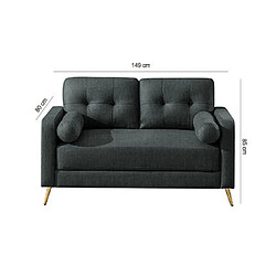 Acheter Mes Canapé droit 2 places Glimar - Anthracite