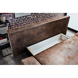 Acheter Bestmobilier canapé droit 3 places - Marron