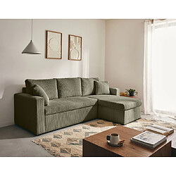 Bestmobilier Cyrus Canapé d'angle réversible 4 places - Vert pas cher